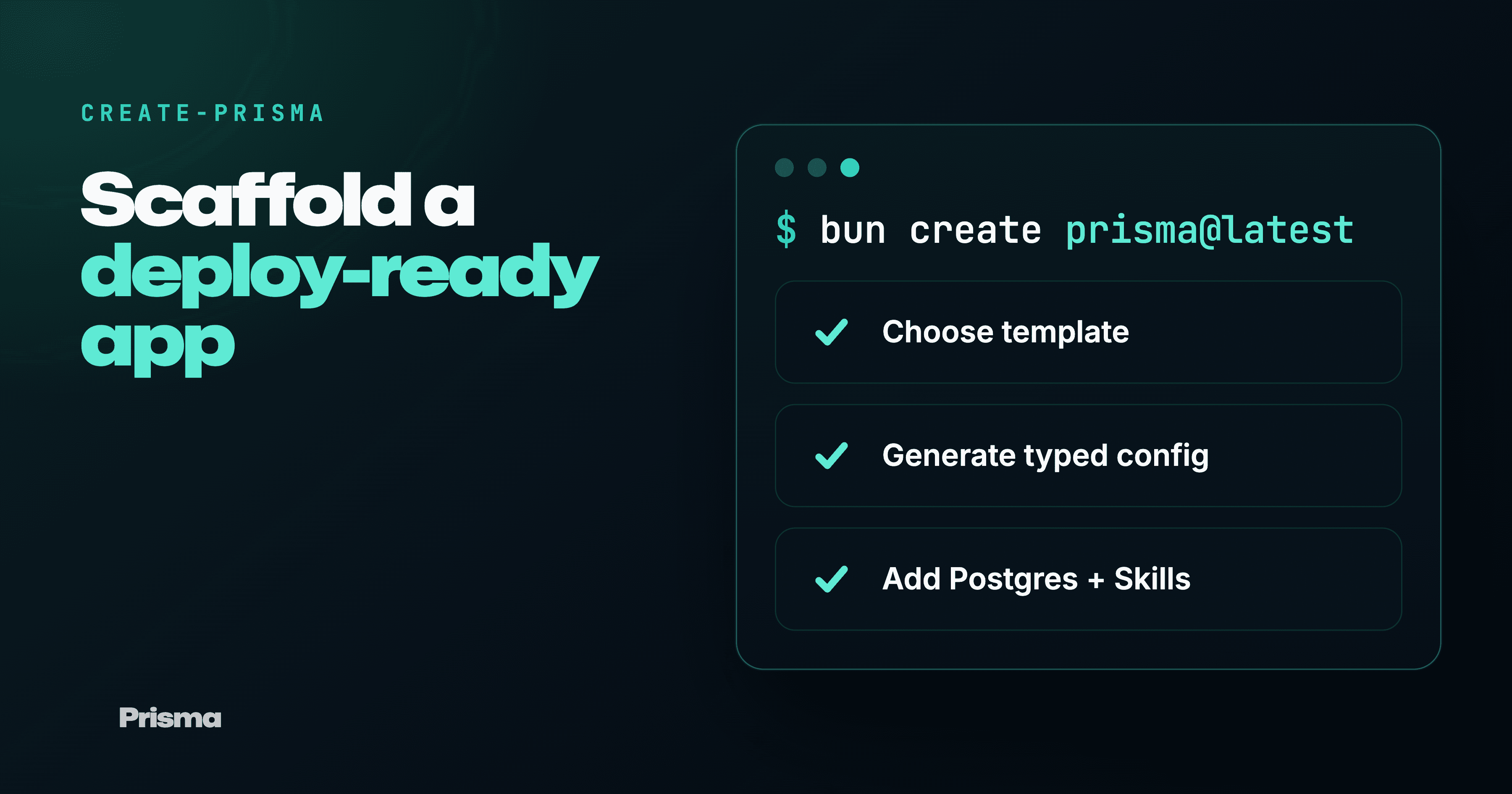 Deploy Prisma Apps with create-prisma