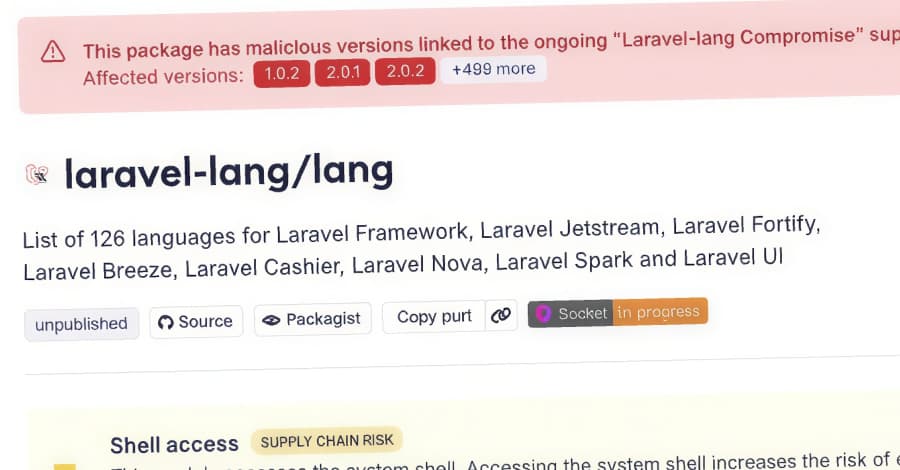 Laravel-Lang PHP Packages Compromised to Deliver Cross-Platform Credential Stealer