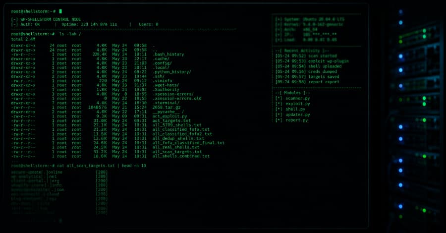 Exposed Hacker Server Reveals WP-SHELLSTORM Backdooring Thousands of WordPress Sites