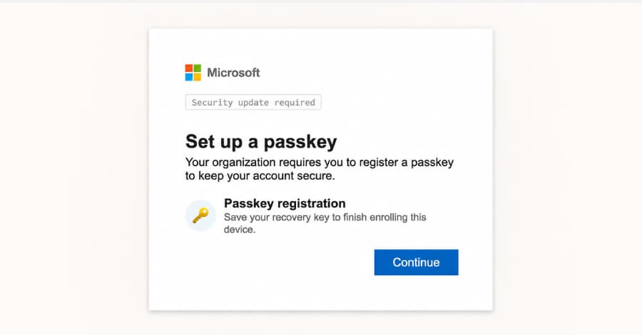 Hackers Use Fake Microsoft Entra Passkey Enrollment to Gain Microsoft 365 Access