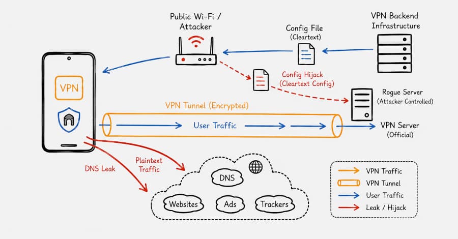 Study of 281 Free Android VPN Apps Finds Traffic Leaks, Unencrypted Data, and Tracking
