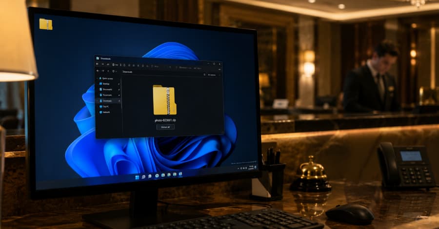 Microsoft Warns of Photo ZIP Phishing Campaign Targeting Hotels with Node.js Implant