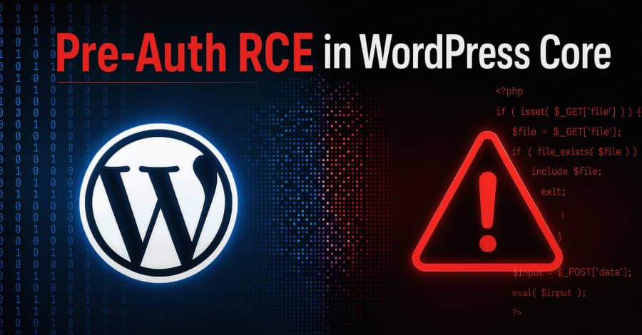 New wp2shell WordPress Core Flaw Lets Unauthenticated Attackers Run Code