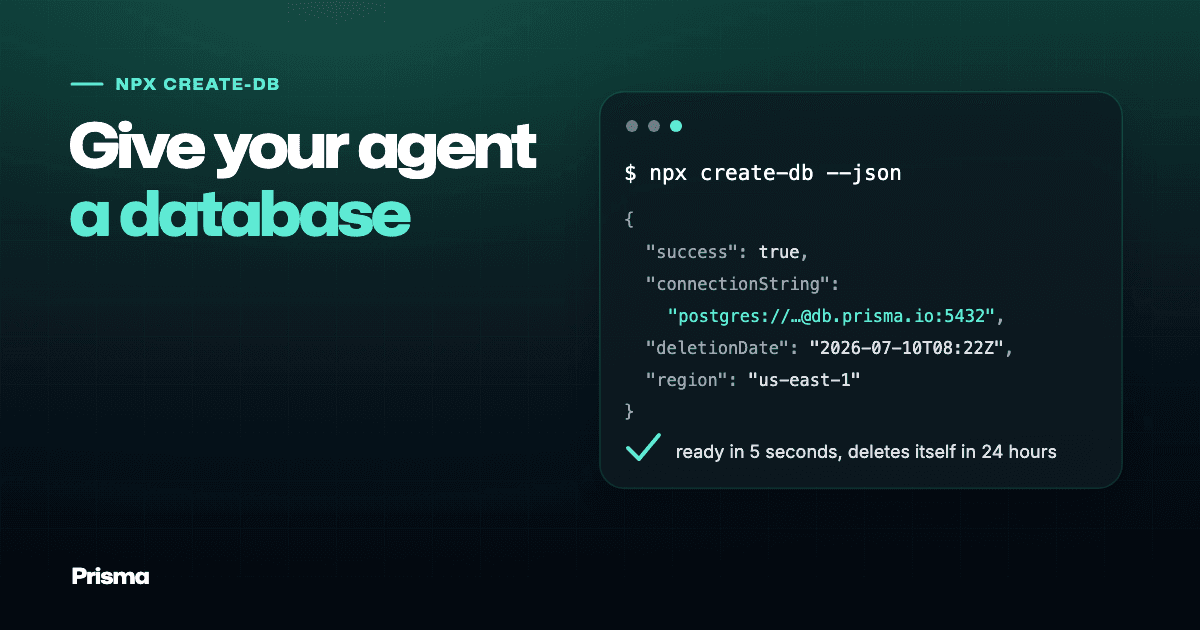 npx create-db: Instant Postgres for Your Coding Agent