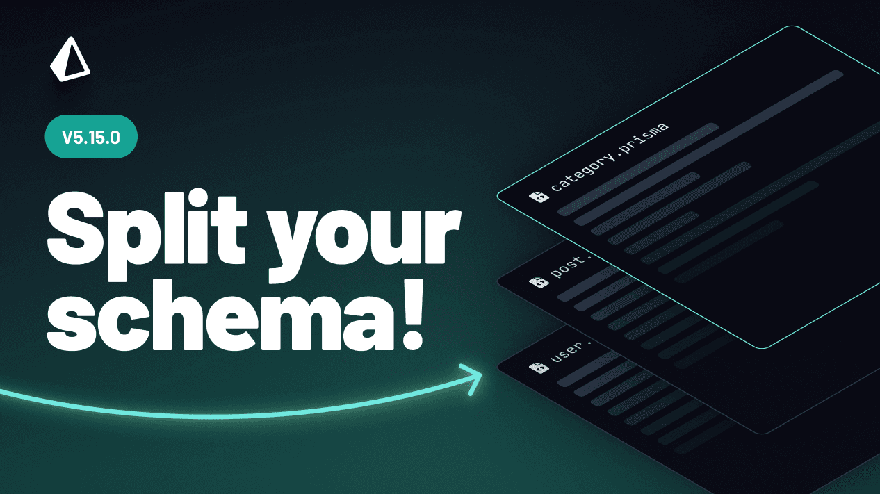 Organize your Prisma Schema into multiple files with Prisma ORM version 5.15.0