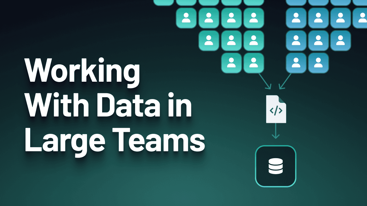 Working With Data in Large Teams